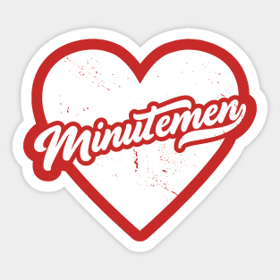 Vintage Minutemen School Spirit // High School Football Mascot // Go Minutemen Sticker